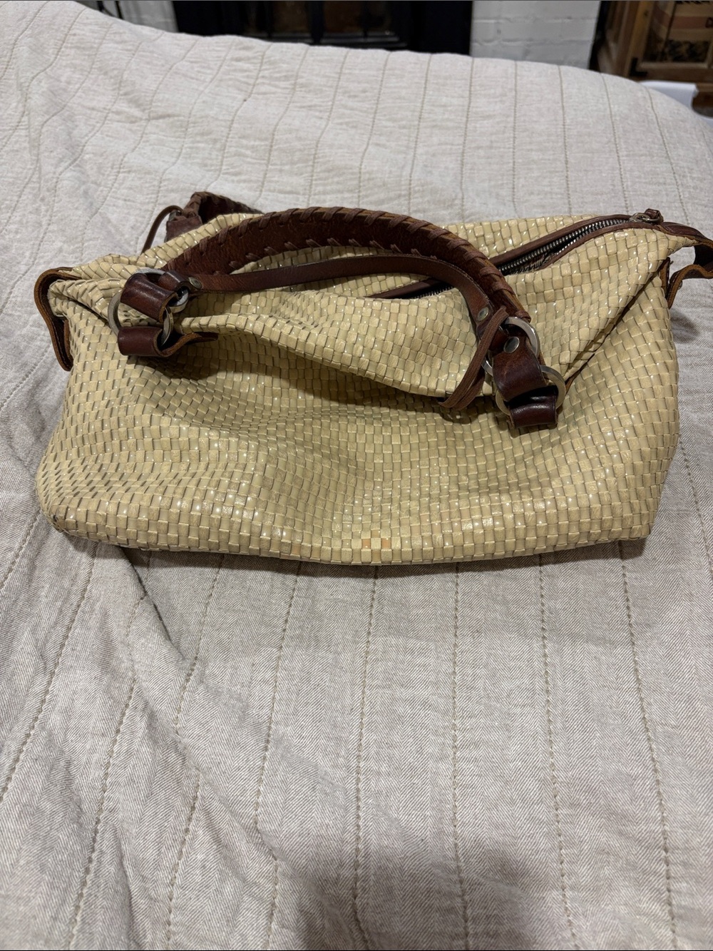 Pauric Sweeney Vintage Patent Leather Shoulder Bag. Made In Italy